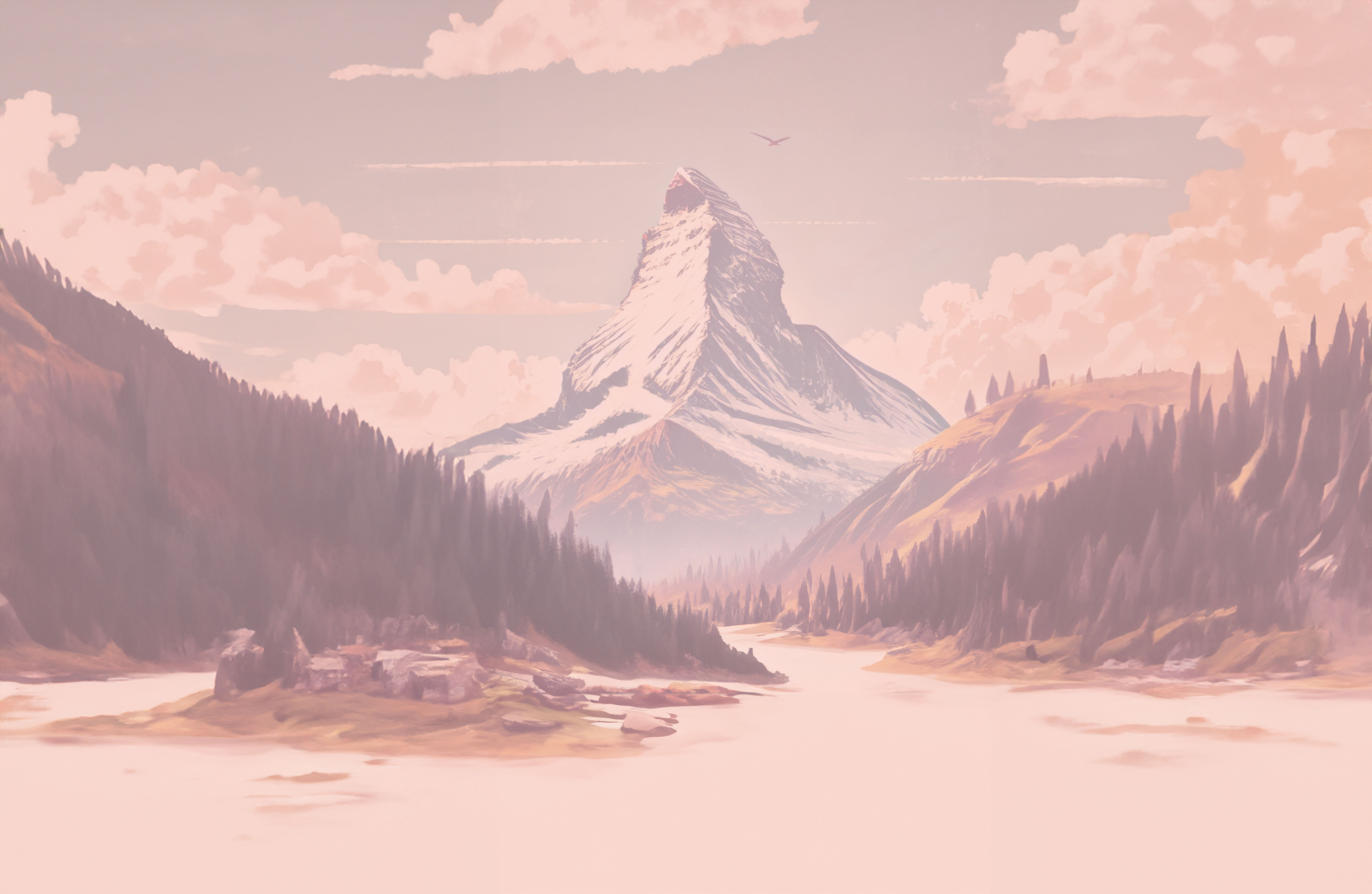 The Matterhorn in a retro look