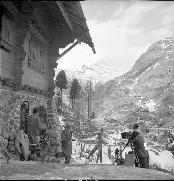 Historische Ansicht des Haupthauses des CERVO Mountain Resort